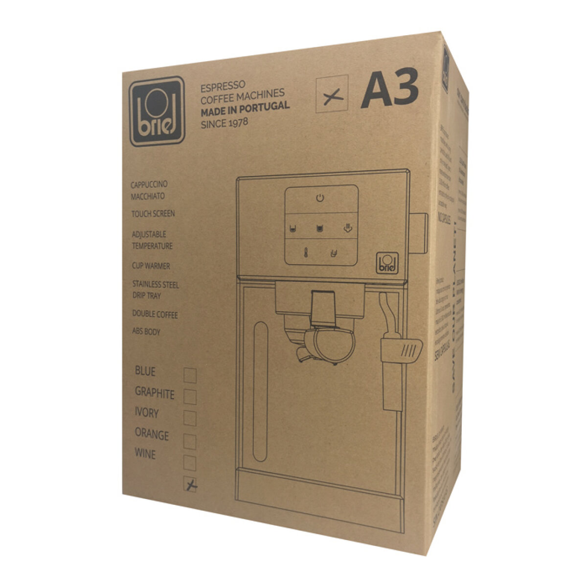 BRIEL μηχανή espresso Α3, 20 bar, touch, programmable - Image 3