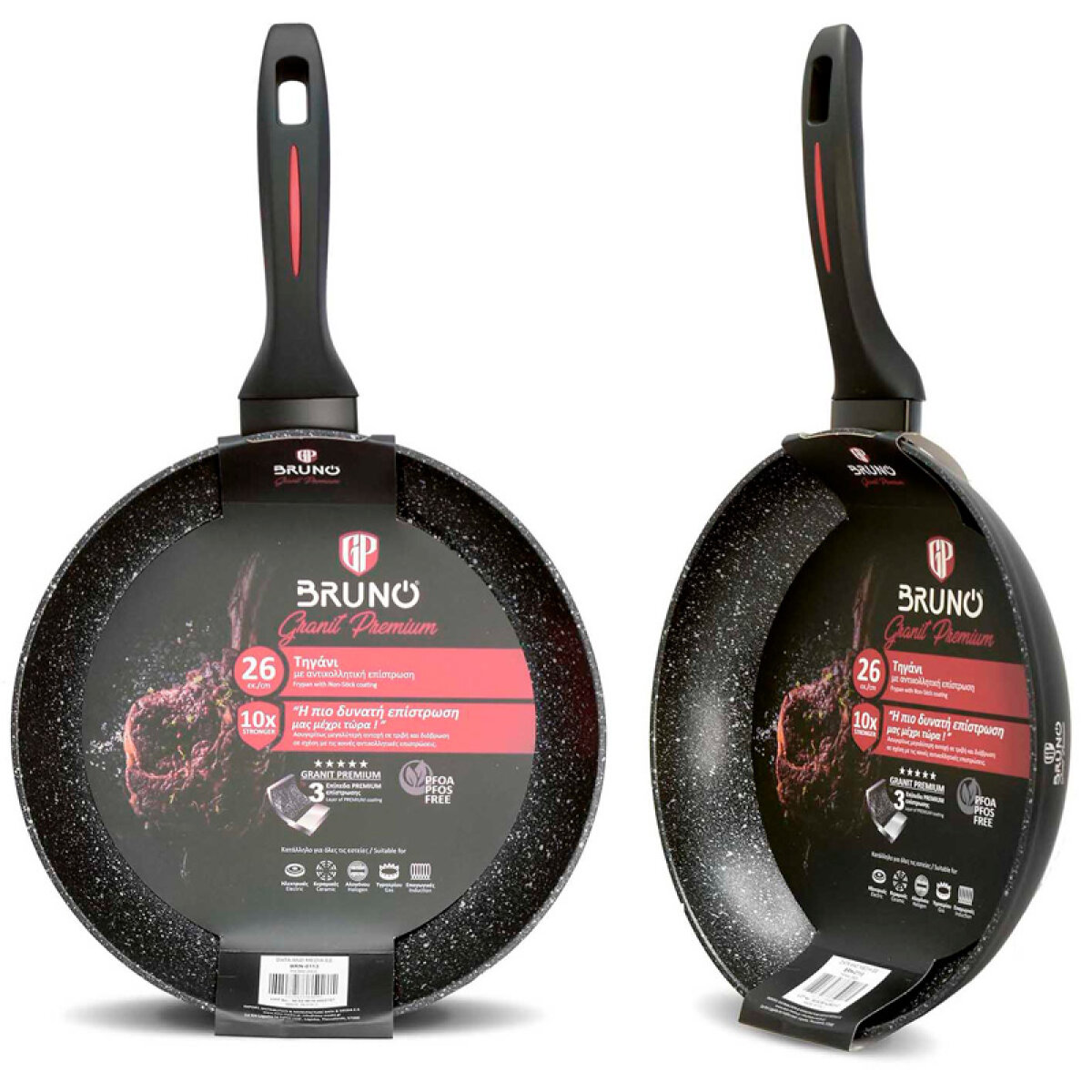 BRUNO τηγάνι Granit Premium BRN-0113 με αντικολλητική επίστρωση, 26cm - Image 3