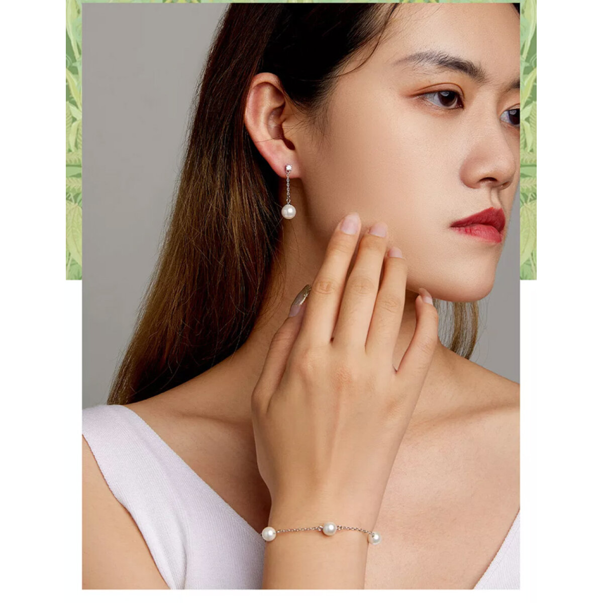 BSB090-1 BAMOER βραχιόλι BSB090 με πέρλες, ασήμι 925, ασημί - Image 2