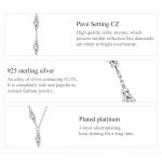 BAMOER κολιέ BSN330 με κυβική ζιρκόνια, ασήμι 925, ασημί - Image 4