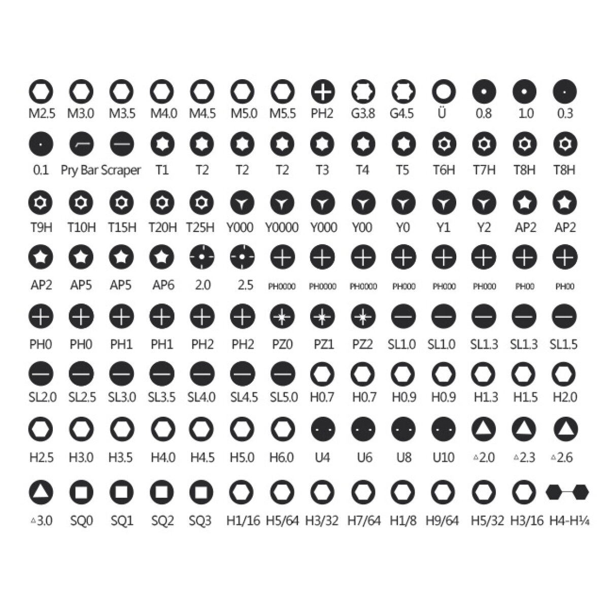 BST-117-6 BEST σετ εργαλείων επισκευής κινητών BST-117 σε κασετίνα, 126τμχ - Image 7
