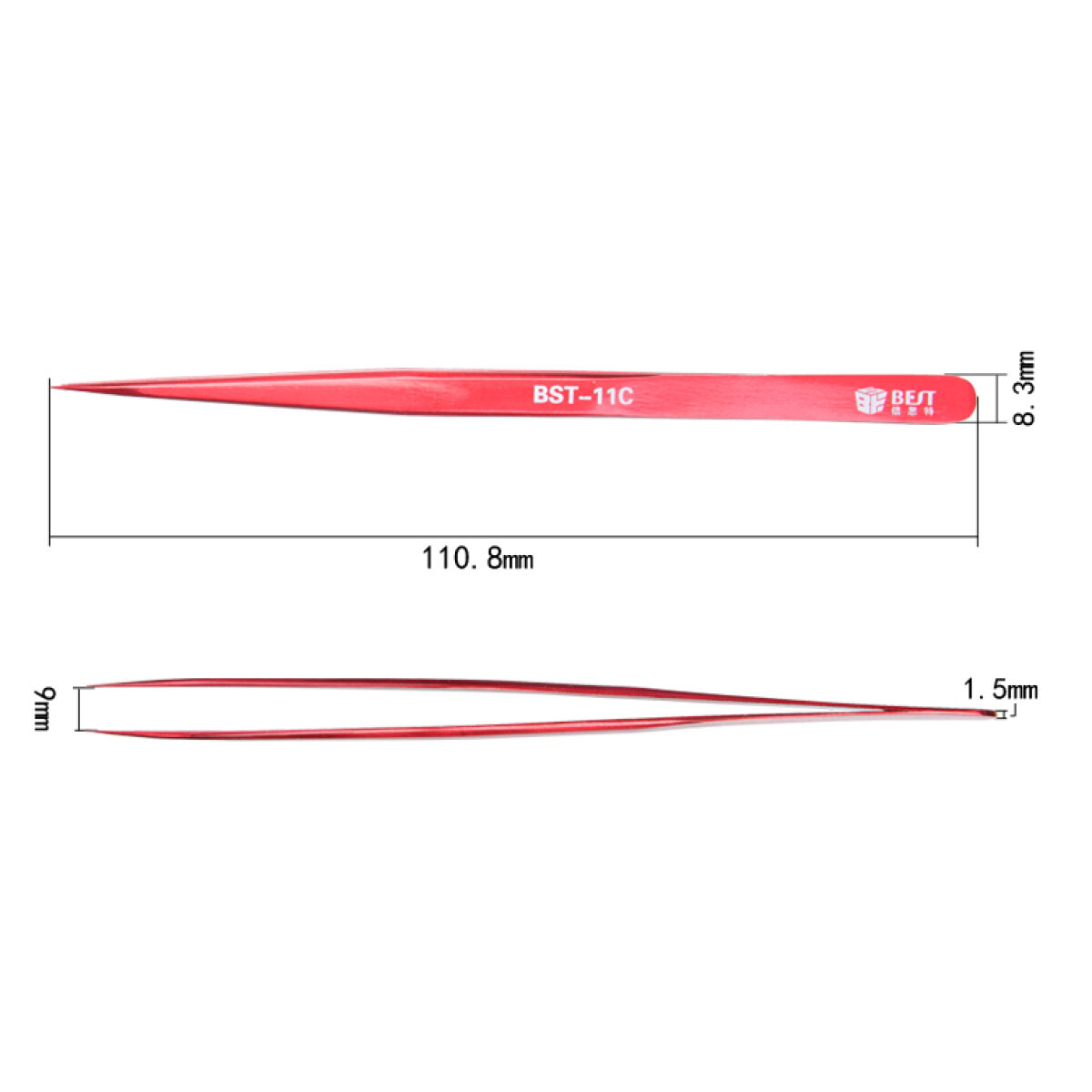 BST-11C-2 BEST Τσιμπίδα BST-11C, Ίσια - Image 3