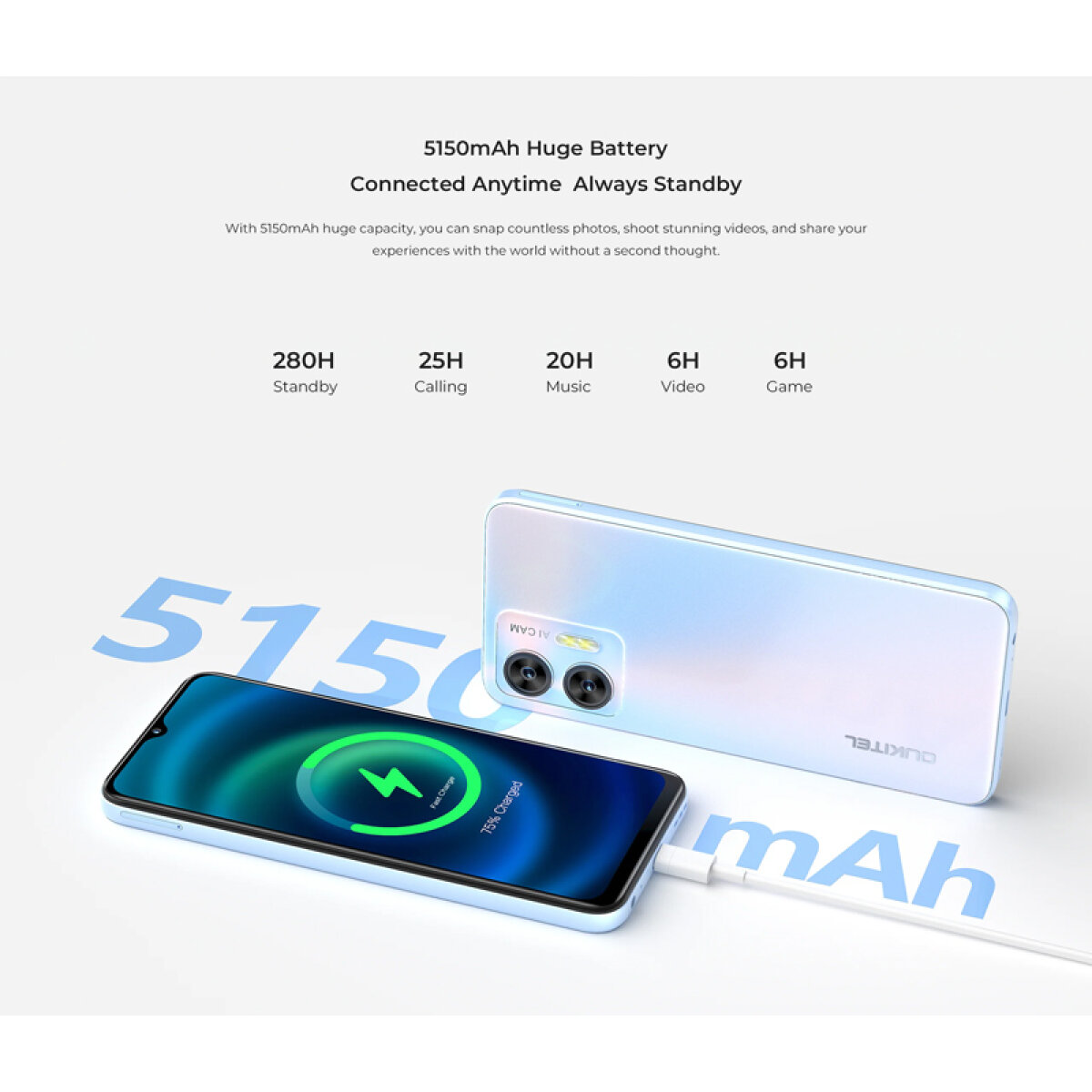 OUKITEL smartphone C36, 6.56", 4/128GB, 5150mAh, μαύρο - Image 4