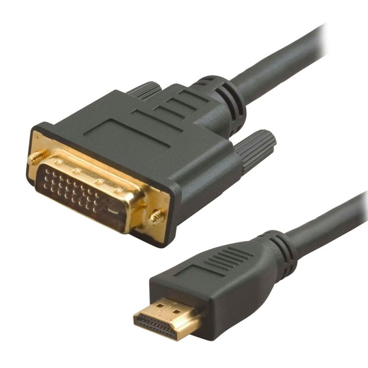 CAB-H023 POWERTECH καλώδιο HDMI σε DVI 24+1 CAB-H023, Dual Link, μαύρο, 1.5m - Image 1