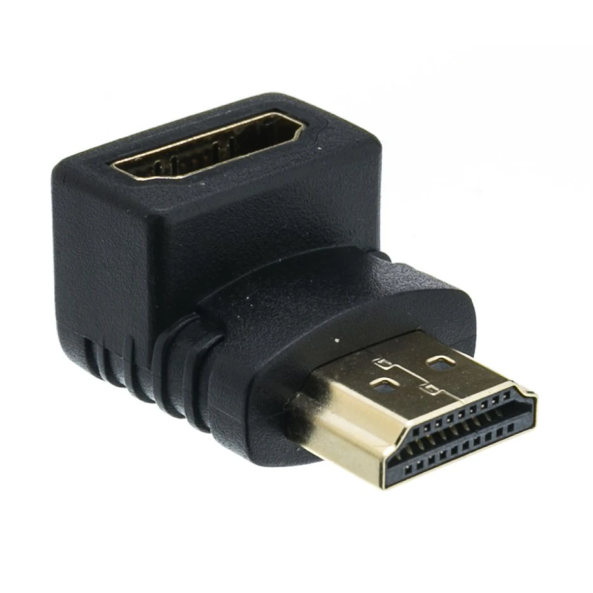 POWERTECH αντάπτορας HDMI CAB-H034, γωνιακός 90°, μαύρος - Image 1