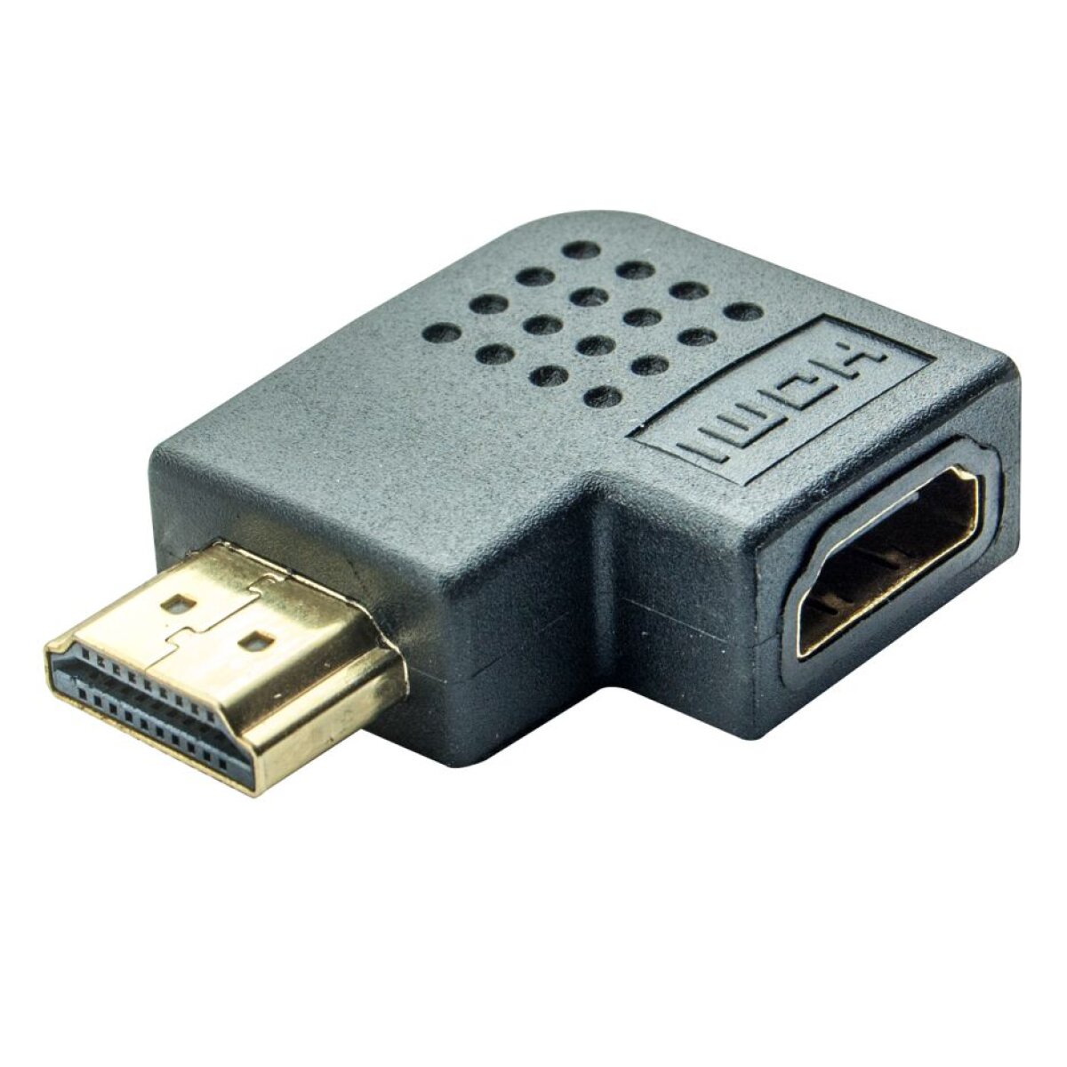 CAB-H037 POWERTECH αντάπτορας HDMI CAB-H037, γωνιακός, 90° right, μαύρος - Image 1