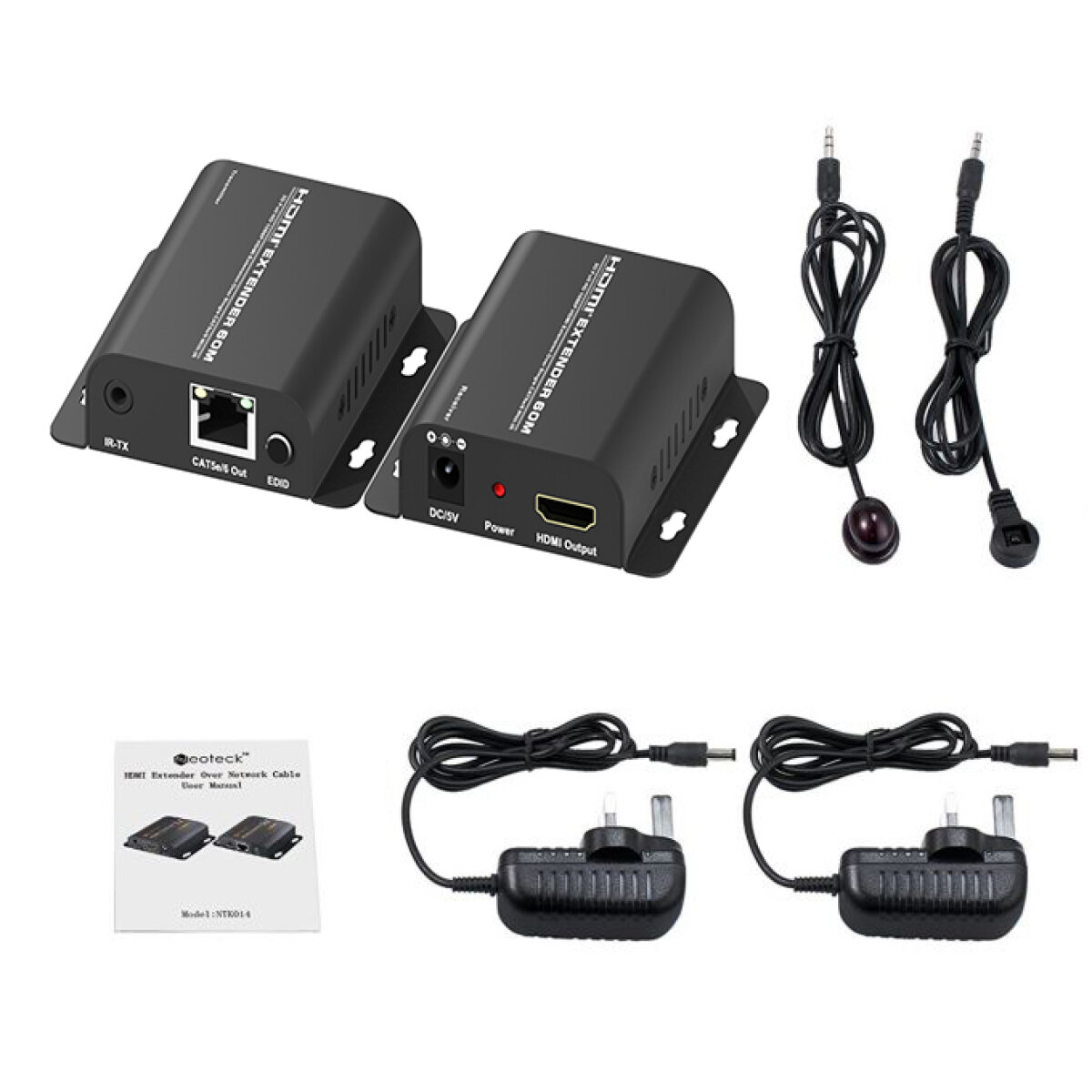 CAB-H114-1 POWERTECH HDMI video extender CAB-H114 μέσω καλωδίου RJ45, 1080p, 60m - Image 3
