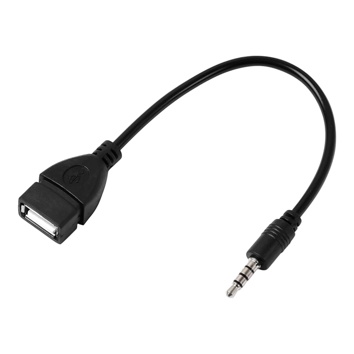 POWERTECH καλώδιο 3.5mm σε USB 2.0 female CAB-J055, 0.5m, μαύρο - Image 1