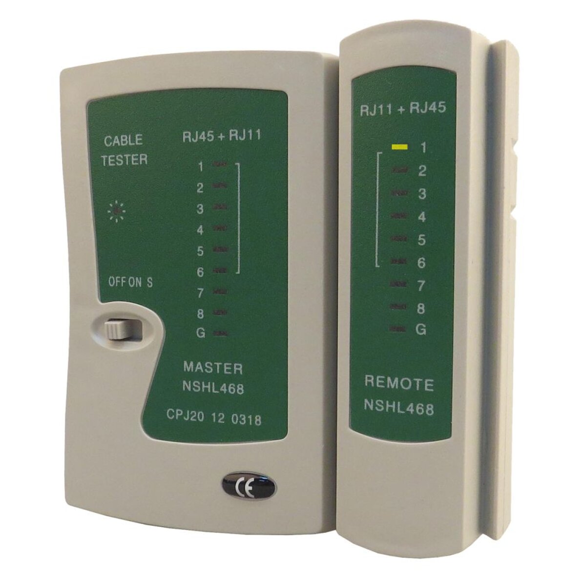 CAB-N044 POWERTECH tester καλώδια δικτύου & τηλέφωνου CAB-N044 για RJ11/RJ12/RJ45 - Image 1