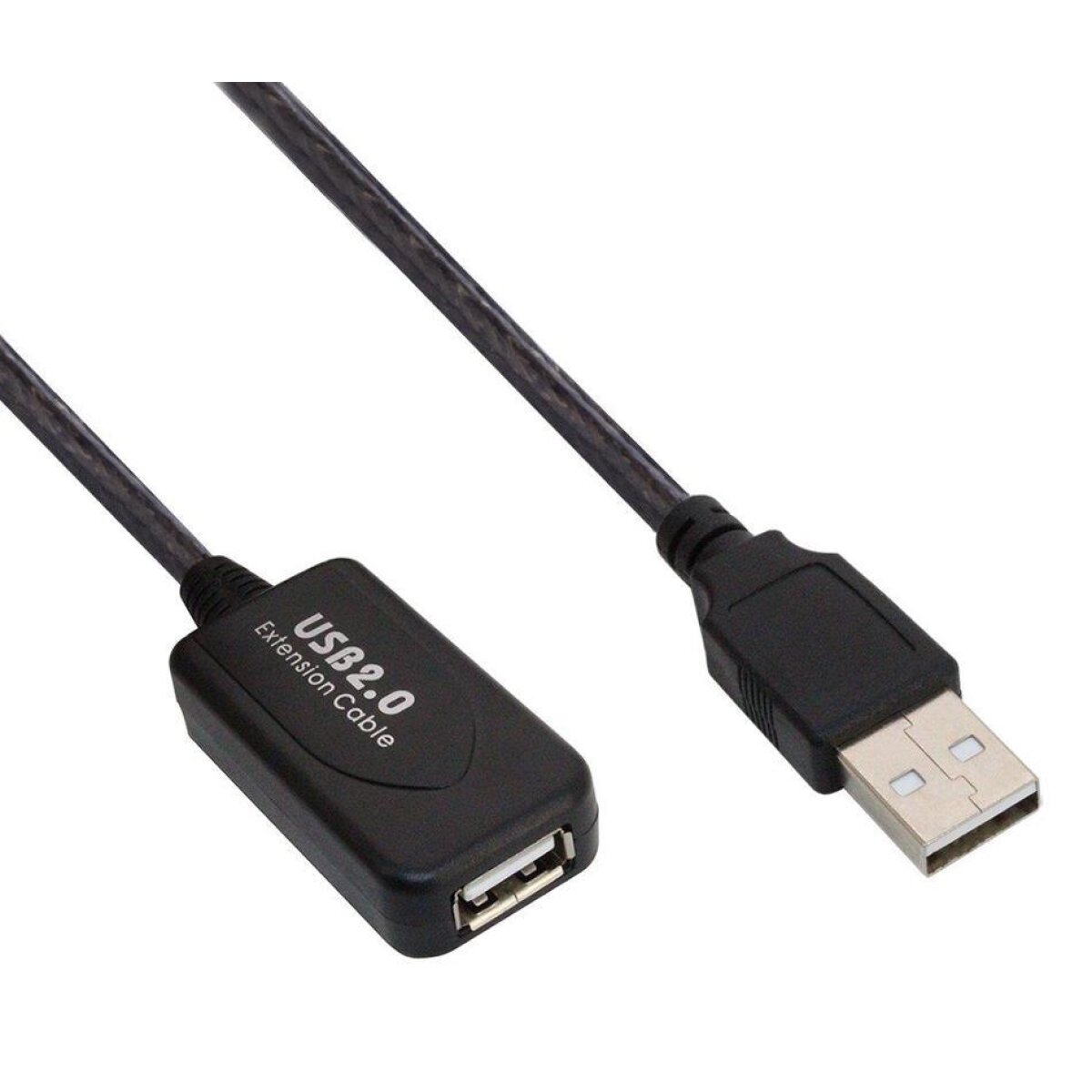 CAB-U041 POWERTECH καλώδιο προέκτασης USB CAB-U041, ενισχυτής, 480Mbps 10m, μαύρο - Image 1