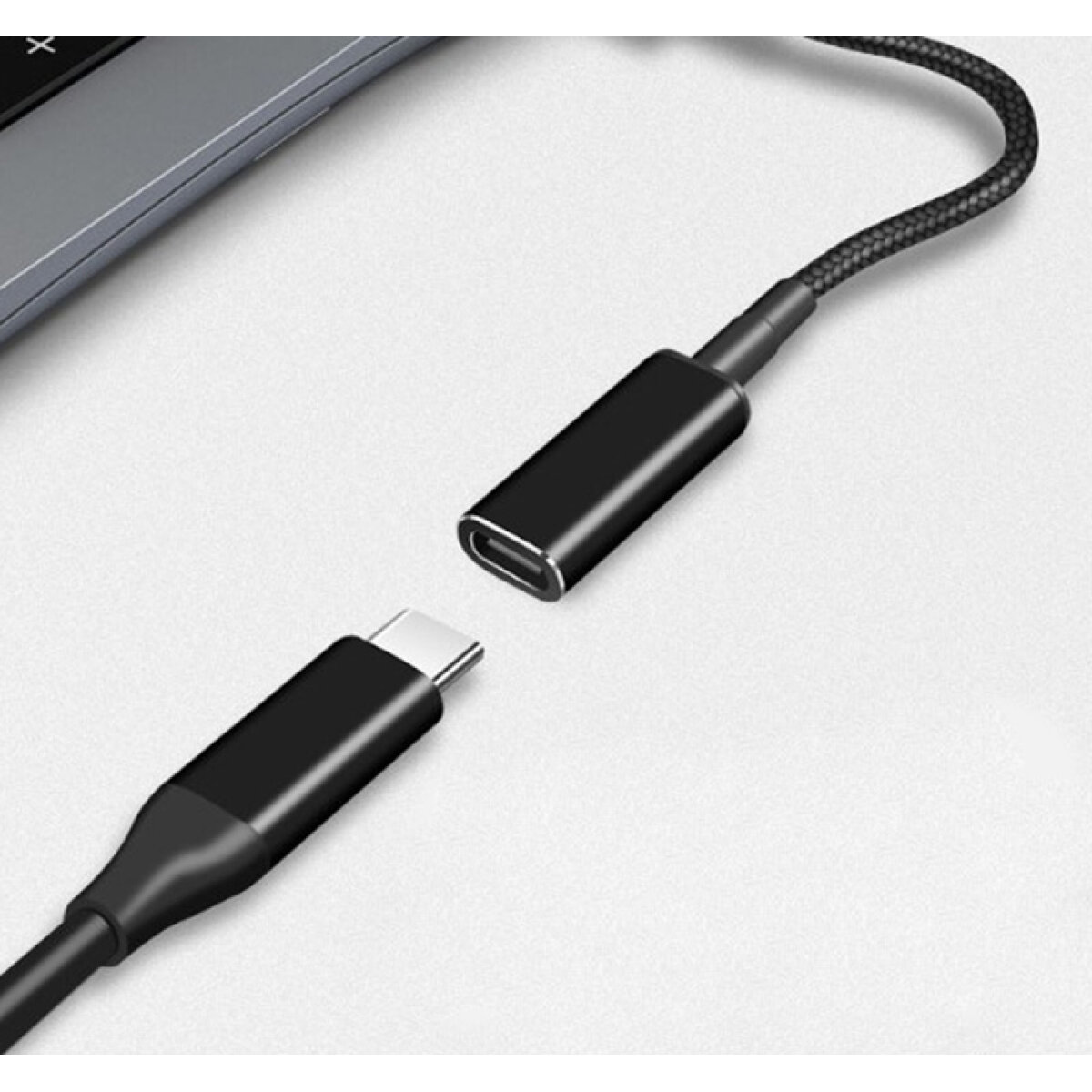CAB-UC073-1 POWERTECH καλώδιο τροφοδοσίας CAB-UC073, USB-C σε HP 4.8x1.7mm, μαύρο - Image 2