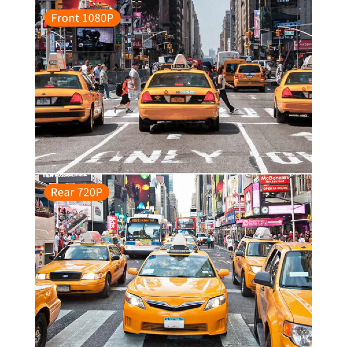 THIEYE κάμερα αυτοκινήτου Carbox 6R, μπροστινή & οπίσθια, 3" LCD, 1080p - Image 5