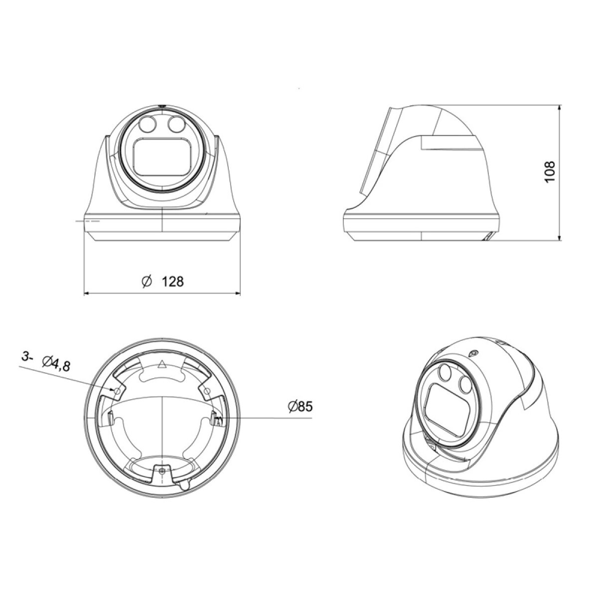 CMLBGC200WH-3 LONGSE IP κάμερα CMLBGC200WH, 2.8mm, 2MP, αδιάβροχη IP67, PoE - Image 4