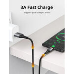 CABLETIME καλώδιο USB σε USB-C CT-AMCM3A, 3A, 2m, μαύρο - Image 2