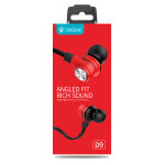 CELEBRAT earphones με μικρόφωνο D9, 3.5mm σύνδεση, Φ10mm, 1.2m, κόκκινα - Image 4