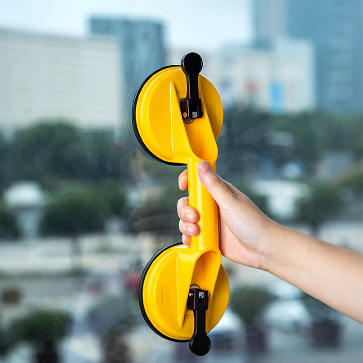 DL-XP22-1 DELI βεντούζα τζαμιών DL-XP22, ικανότητα συγκράτησης 80kg, διπλή, 118mm - Image 2