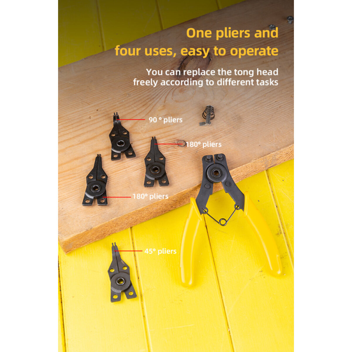 DELI ασφαλειοτσίμπιδο DL104506 με 4 κεφαλές, 150mm - Image 3