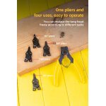 DELI ασφαλειοτσίμπιδο DL104506 με 4 κεφαλές, 150mm - Image 3