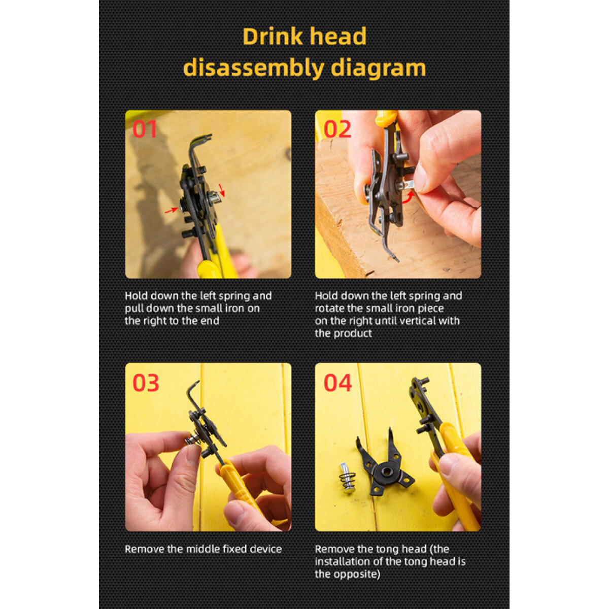 DELI ασφαλειοτσίμπιδο DL104506 με 4 κεφαλές, 150mm - Image 6