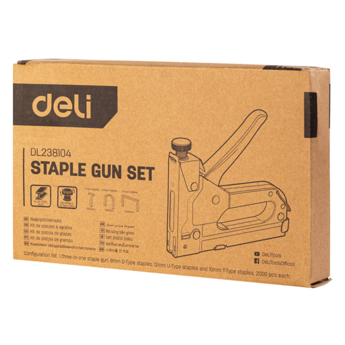 DELI καρφωτικό χειρός συνδετήρων DL238104 με 6000x συνδετήρες, 3 σε 1 - Image 5