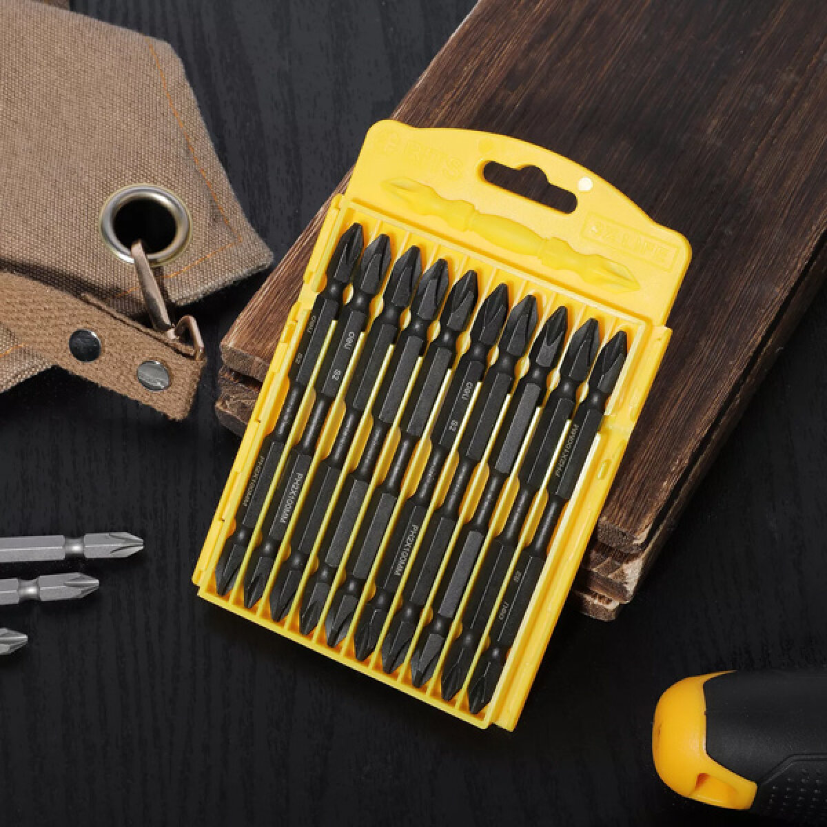 DELI μύτες κατσαβιδιού DL253202 για δράπανο, σταυρωτές, PH2x100mm, 10τμχ - Image 2