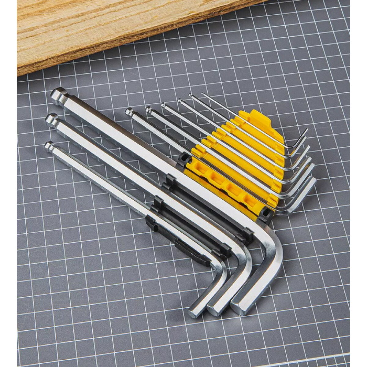 DL3088-2 DELI σετ κλειδιά Allen DL3088 με μακρύ βραχίονα, 1.5-10mm, Cr-V, 9τμχ - Image 2
