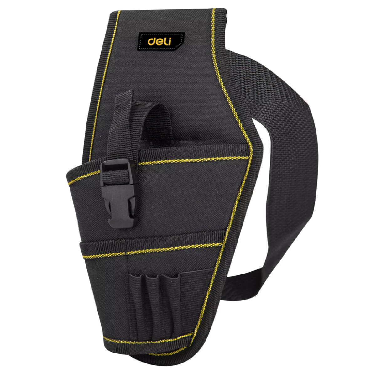 DELI εργαλειοθήκη μέσης DL430004 για δράπανο, 26x15cm, μαύρη - Image 1