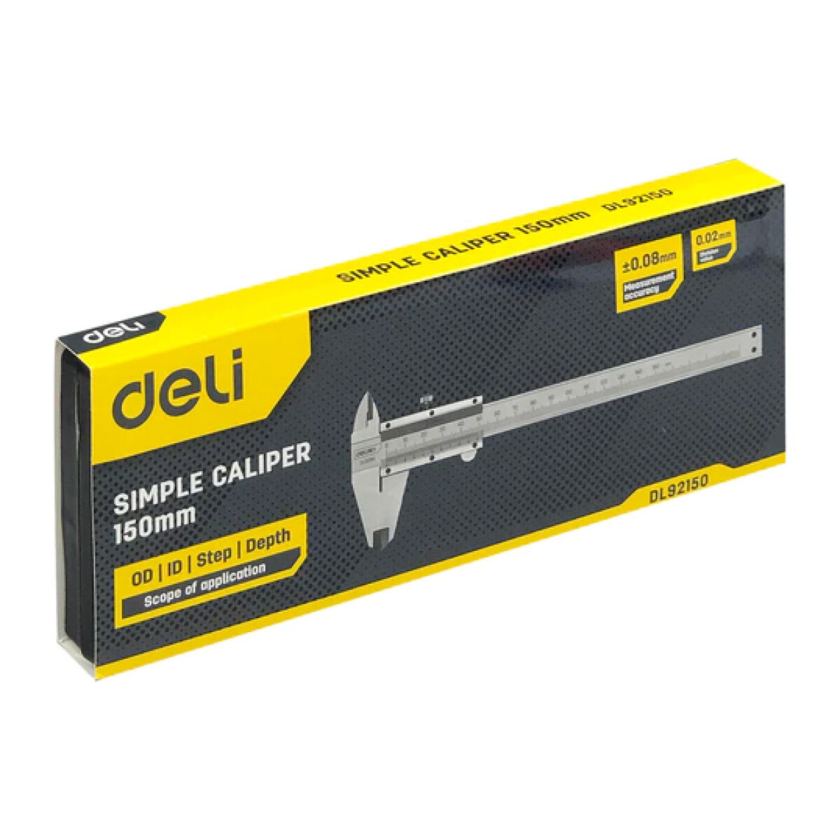 DELI παχύμετρο ακριβείας DL92150 με θήκη μεταφοράς, 150mm, ασημί - Image 4