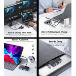 ORICO docking station DM-5P, 5 θυρών, USB-C σύνδεση, 100W PD, 4K, μαύρο - Image 2