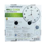 ESPERANZA Ρολόι τοίχου San Francisco EHC018F, 30cm, λευκό - Image 2