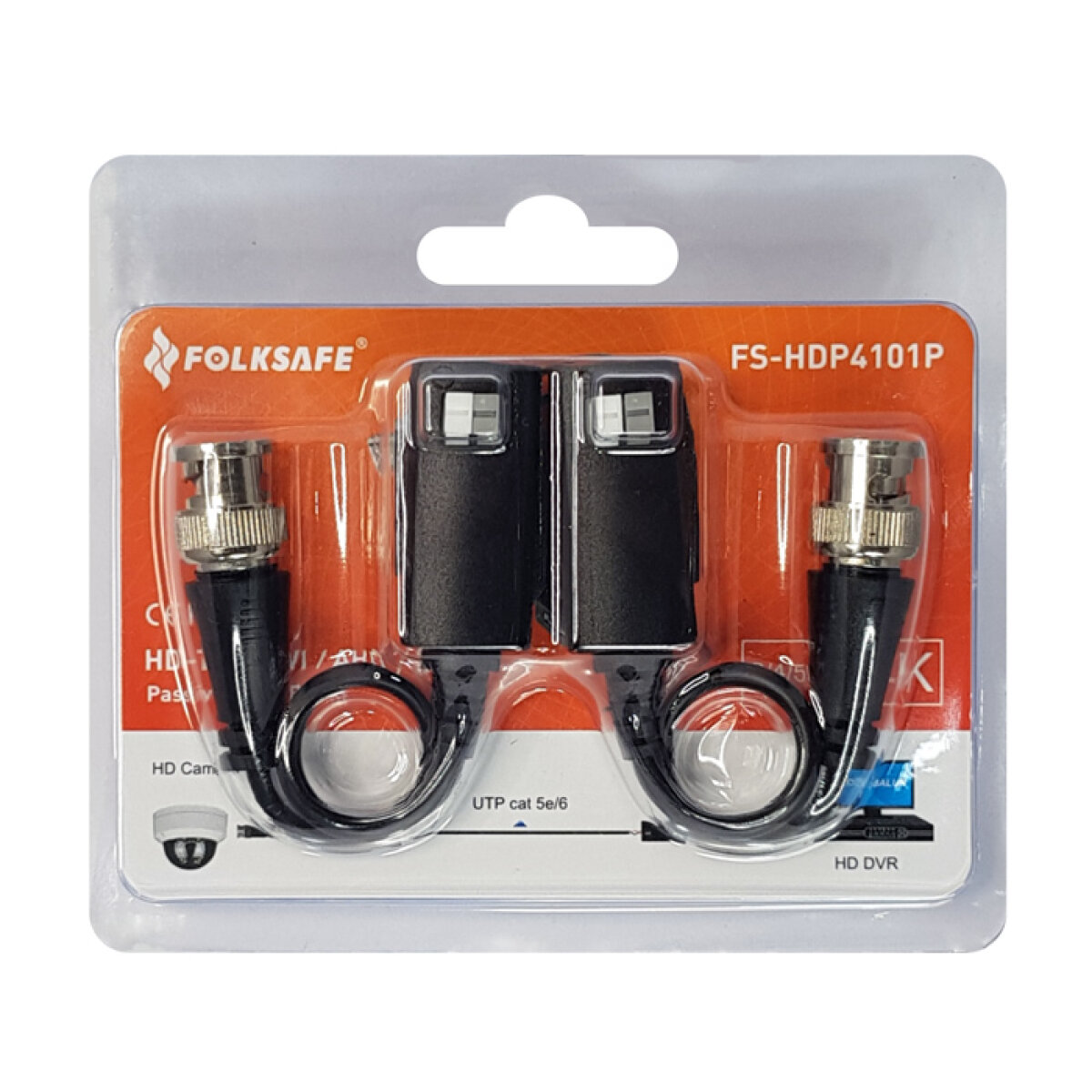 FS-HDP4101P-1 FOLKSAFE παθητικό Video Balun FS-HDP4101P για κάμερες - Image 2