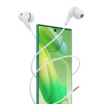 CELEBRAT earphones με μικρόφωνο G26, 3.5mm σύνδεση, Φ10mm, 1.2m, λευκά - Image 2