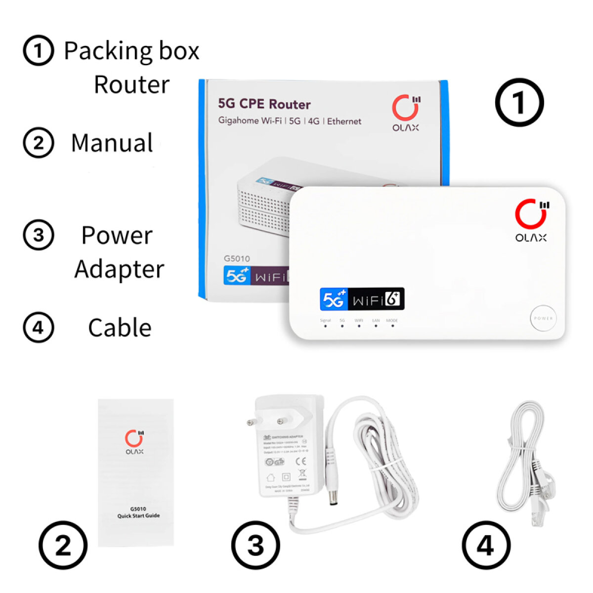 G5010-3 OLAX router 5G LTE G5010 με LAN θύρα, Wi-Fi 6, dual band, 4000mAh - Image 4