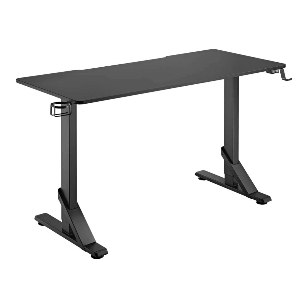 BRATECK gaming γραφείο GMD11-3, ρυθμιζόμενο ύψος, 136x60cm, RGB, μαύρο - Image 1