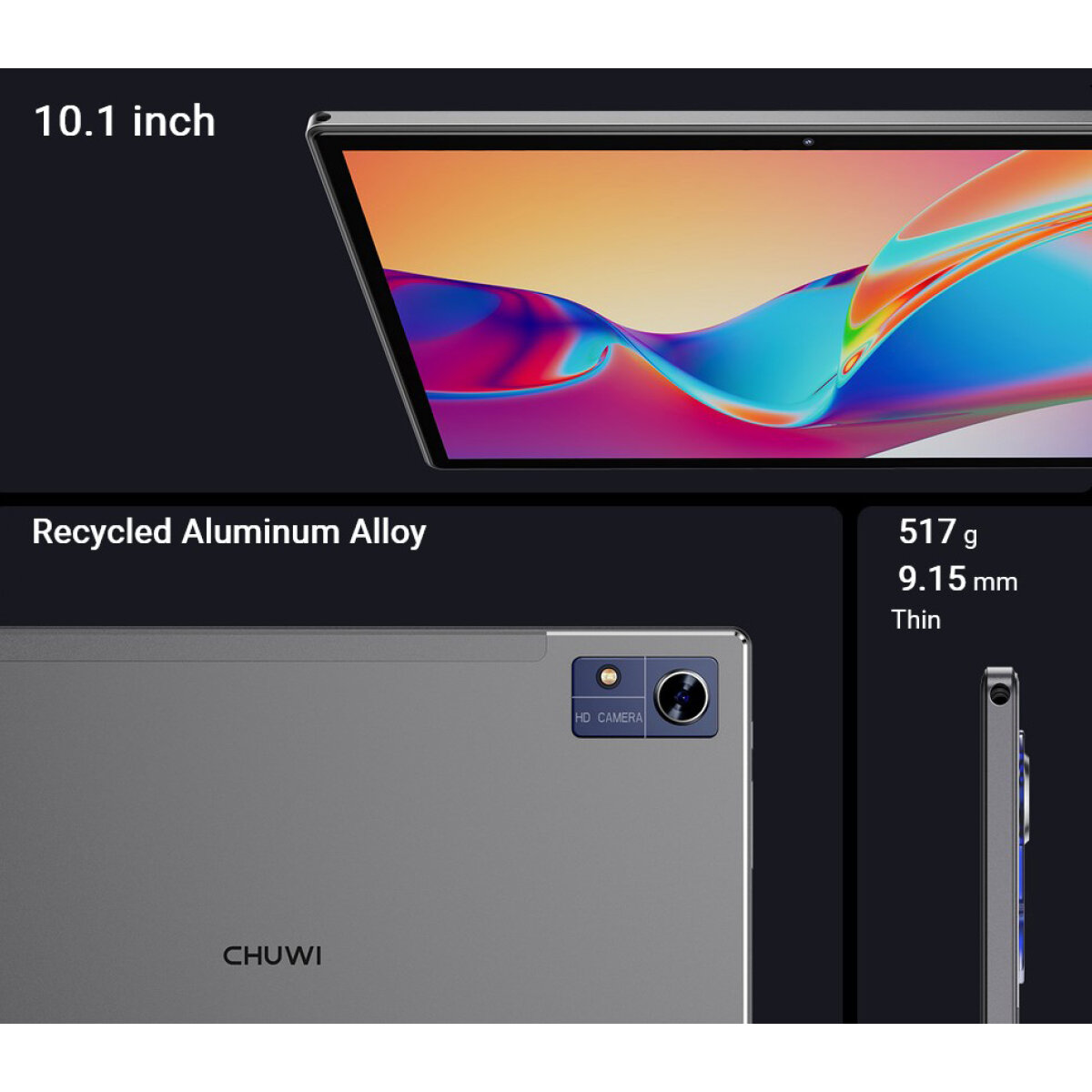 HI10-XPRO-2 CHUWI tablet Hi10 XPro, 10.1" HD, 4/128GB, 4G, 7000mAh, Android 13, γκρι - Image 4