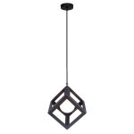 POWERTECH φωτιστικό οροφής HLL-0011, E27, 16x16x16cm, μεταλλικό, μαύρο