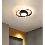 POWERTECH LED φωτιστικό οροφής HLL-0085, 32W, 4000K, 27x21cm, μαύρο - Image 3