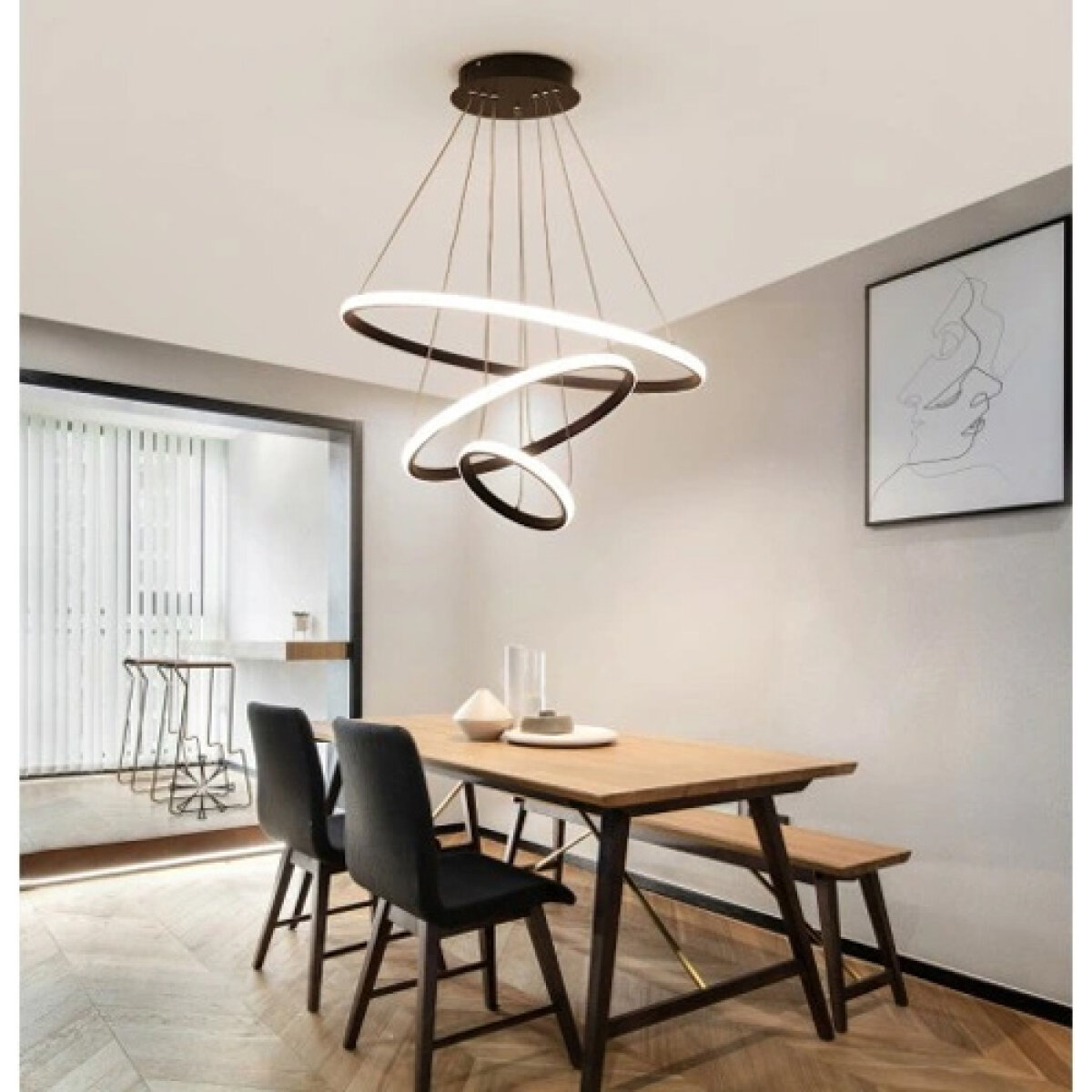 HLL-0105-1 POWERTECH LED φωτιστικό οροφής HLL-0105, 44W, 4000K, 60x60cm, μαύρο - Image 2
