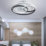 POWERTECH ανεμιστήρας οροφής HLL-0108 με LED φως, 50W, Φ50x21cm, μαύρος - Image 2