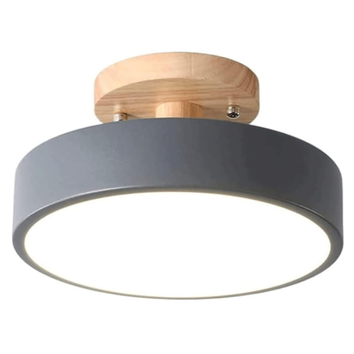 HLL-0119 POWERTECH LED φωτιστικό οροφής HLL-0119, 12W, 4000K, Φ18x12cm, γκρι - Image 1