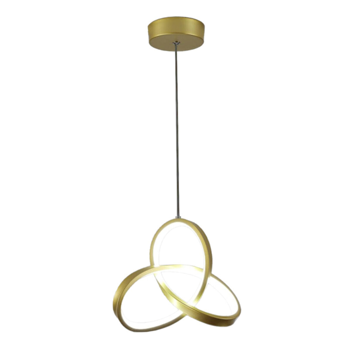 HLL-0122 POWERTECH LED φωτιστικό οροφής HLL-0122, 15W, 4000K, Φ22cm x 1m, χρυσό - Image 1