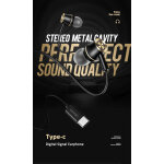 USAMS earphones με μικρόφωνο US-SJ482, USB-C, Φ10mm, 1.2m, πράσινα - Image 2