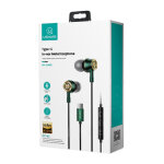USAMS earphones με μικρόφωνο US-SJ482, USB-C, Φ10mm, 1.2m, πράσινα - Image 7
