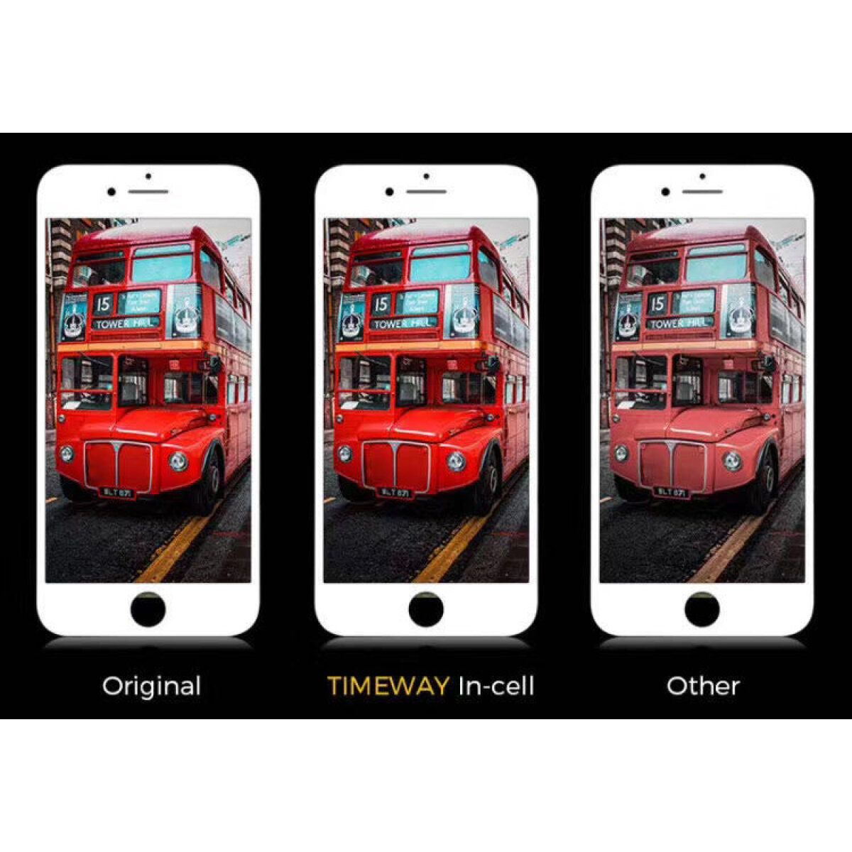 TW INCELL LCD ILCD-015 για iPhone Χ, camera-sensor ring, earmesh, μαύρη - Image 5