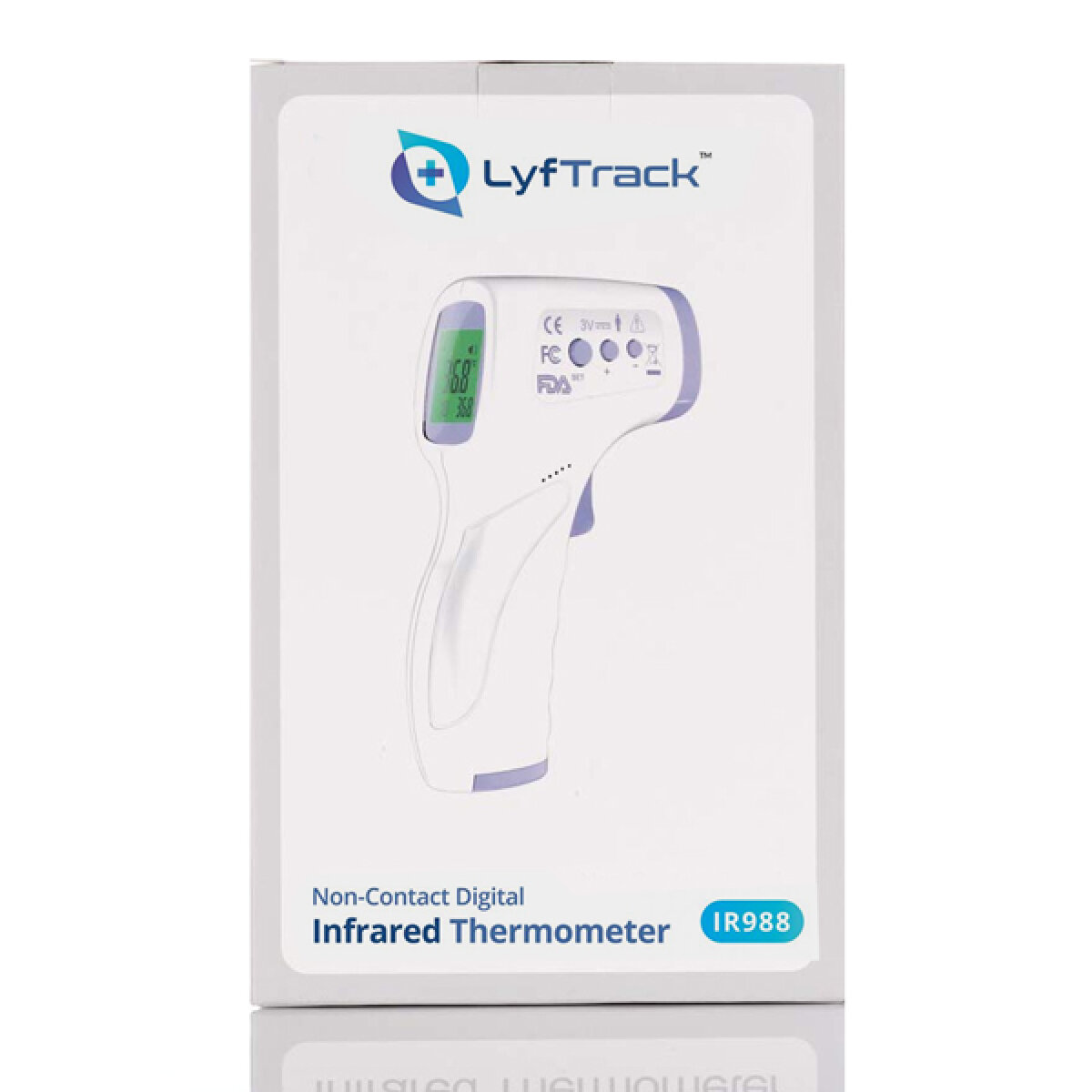 LYFTRACK Ηλεκτρονικό θερμόμετρο υπερύθρων με οθόνη IR988, λευκό - Image 4