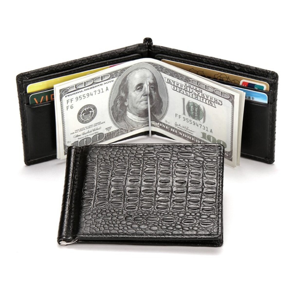 IT-016-1 INTIME πορτοφόλι IT-016, RFID, PU leather, μαύρο - Image 2