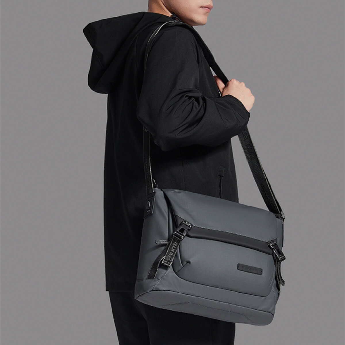 ARCTIC HUNTER τσάντα ώμου K00528 με θήκη tablet, 10L, γκρι - Image 5