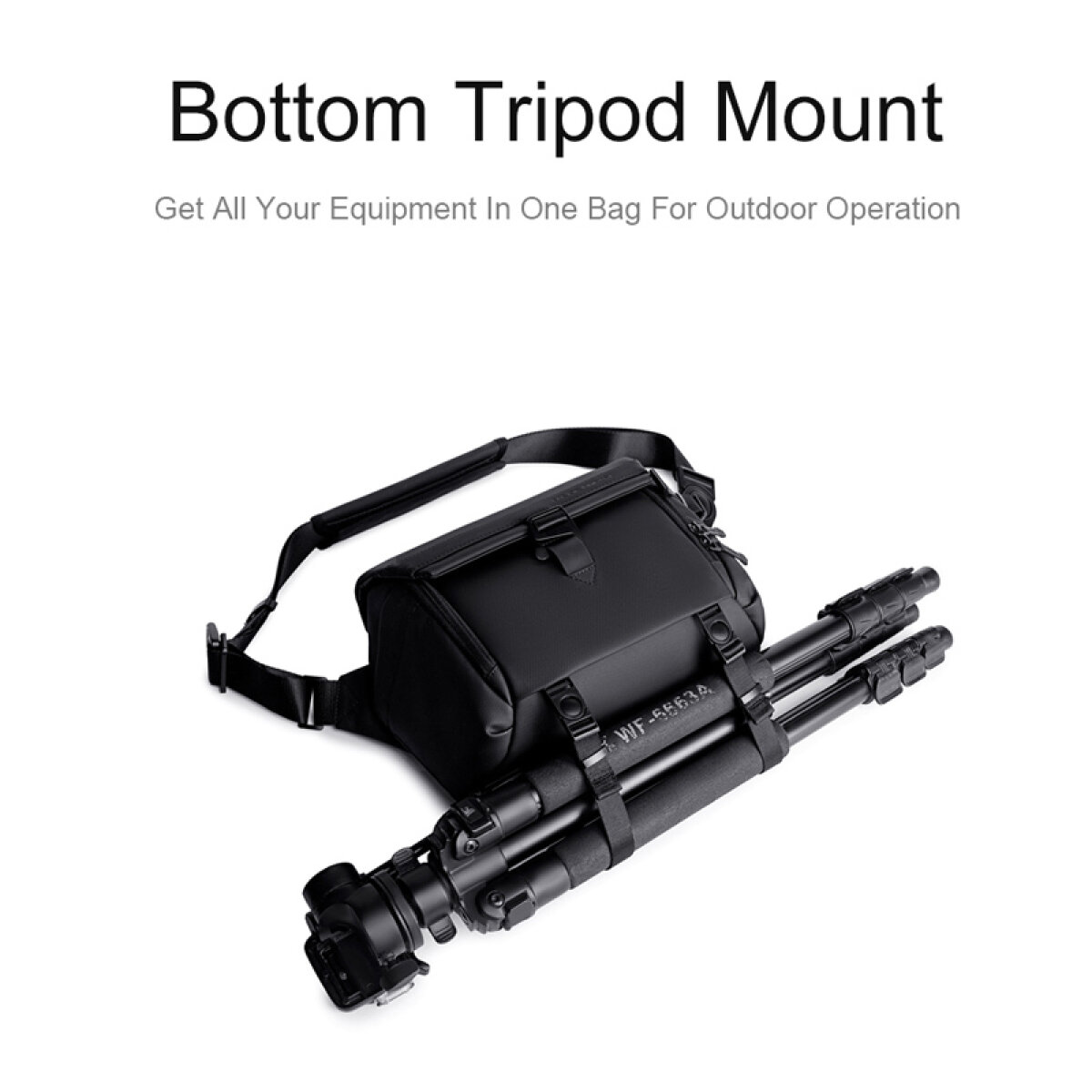 ARCTIC HUNTER τσάντα ώμου K00576 για φωτογραφική μηχανή, 9L, μαύρη - Image 6