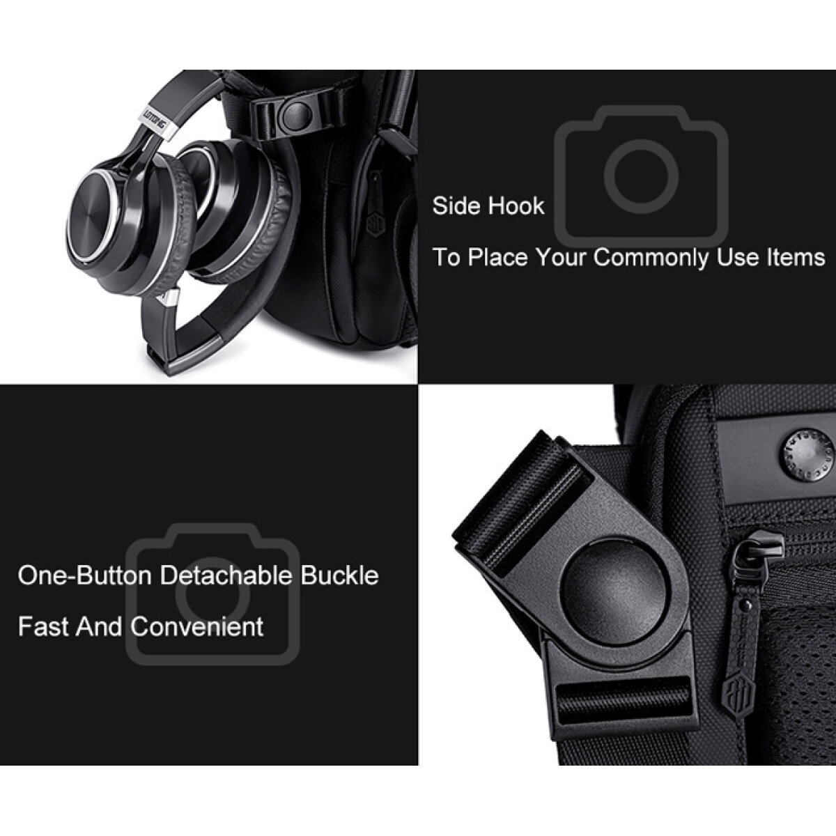 ARCTIC HUNTER τσάντα ώμου K00576 για φωτογραφική μηχανή, 9L, μαύρη - Image 7