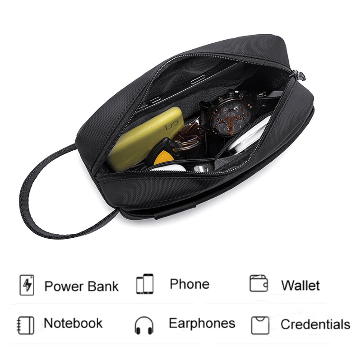 ARCTIC HUNTER τσάντα χειρός K00580, 2.5L, μαύρη - Image 2